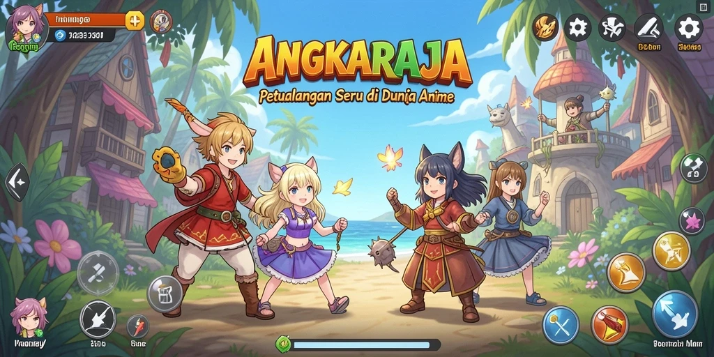 Screenshot gameplay yang menampilkan aksi seru dalam ANGKARAJA.