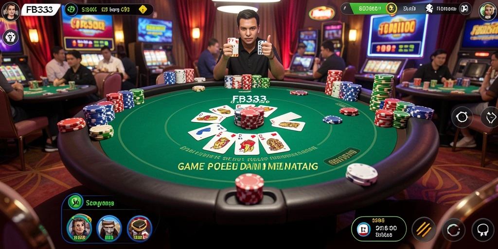Screenshot utama FB333 menampilkan gameplay mendebarkan Poker.