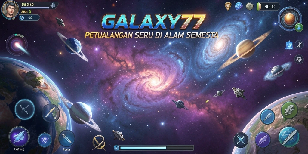 Tampilan seru dari gameplay GALAXY77 yang menantang.
