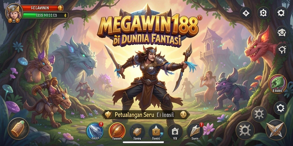 Tampilan gameplay MEGAWIN188 yang penuh aksi dan petualangan.