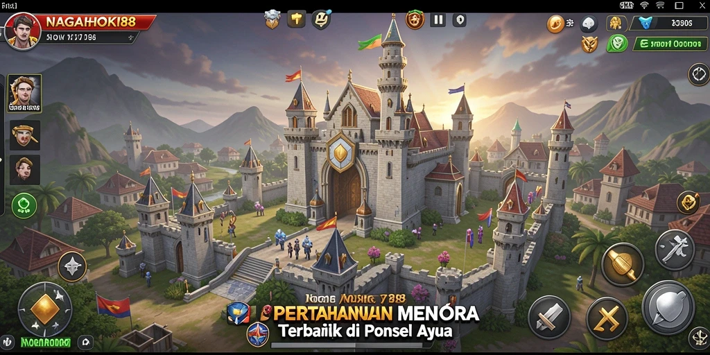 Screenshot NAGAHOKI88 menampilkan aksi seru pertarungan Tower Defense.
