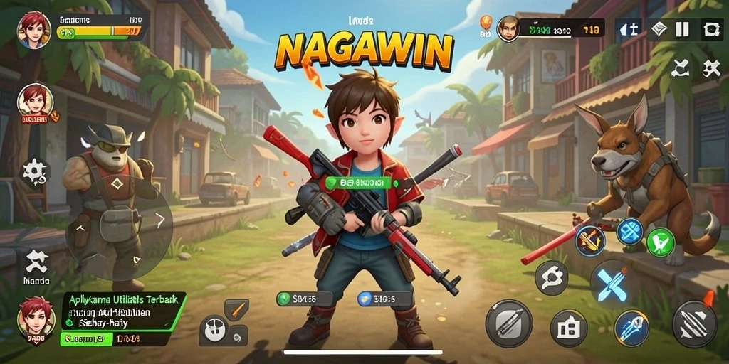 Tampilan antarmuka NAGAWIN yang user-friendly dan intuitif.
