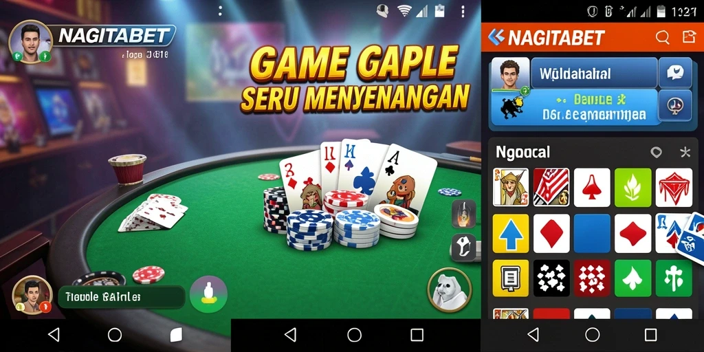 Tampilan gameplay NAGITABET dengan suasana Gaple yang seru.