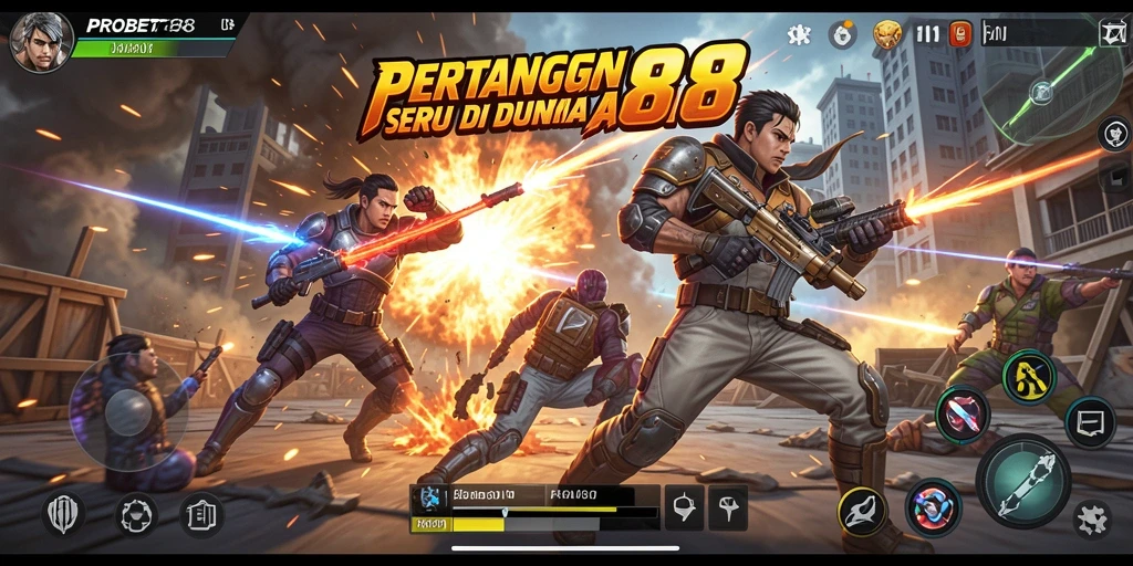 Tampilan gameplay mendebarkan dalam pertarungan aksi PROBET88.