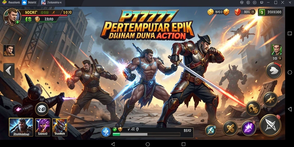 Screenshot gameplay PT777 menampilkan pertempuran yang intens dan mendebarkan.