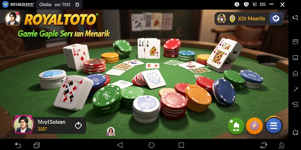 Tampilan gameplay seru dari ROYALTOTO saat bermain Gaple.