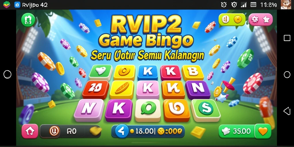 Screenshot gameplay RVIP2 menampilkan suasana Bingo yang menyenangkan.