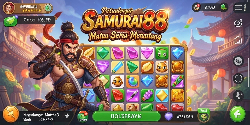 Tampilan gameplay menarik di <strong>SAMURAI88</strong> dengan desain yang ceria dan penuh warna.