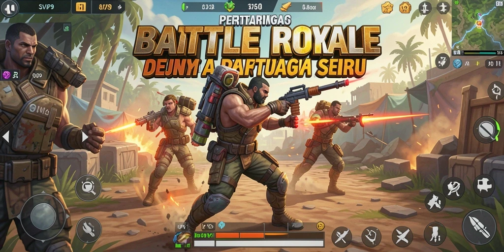 Screenshot gameplay seru dari SVIP9 dalam pertarungan Battle Royale.
