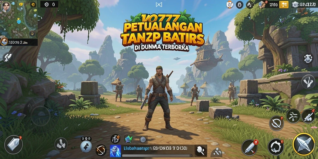 Screenshot gameplay VO777 menampilkan petualangan di dunia terbuka.