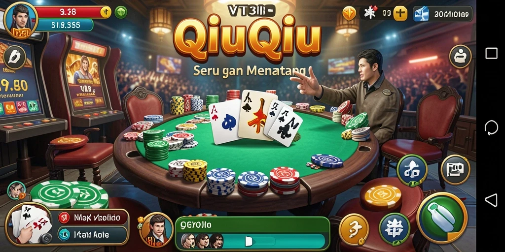 Screenshot gameplay QiuQiu yang seru dan kompetitif.