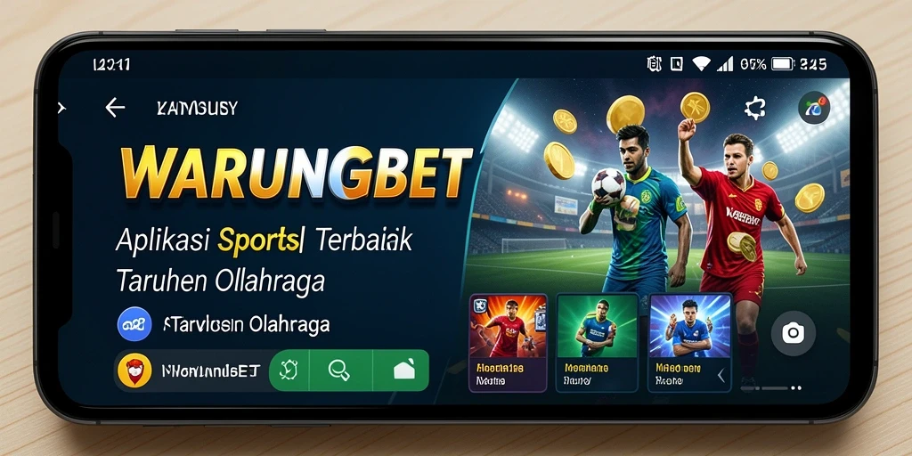 Tampilan utama WARUNGBET dengan fitur taruhan olahraga.